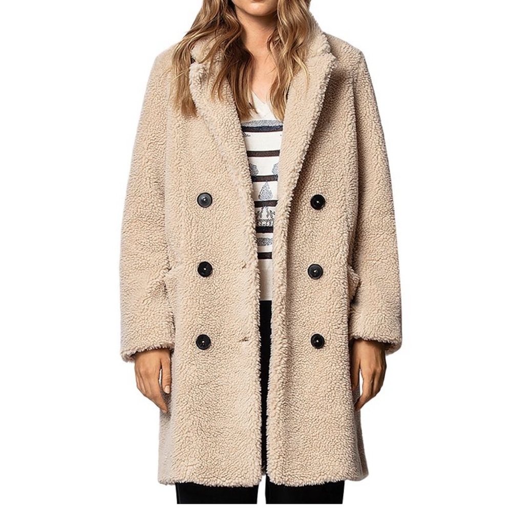 Mint Teddy-Bear Coat by Zadig & Voltaire